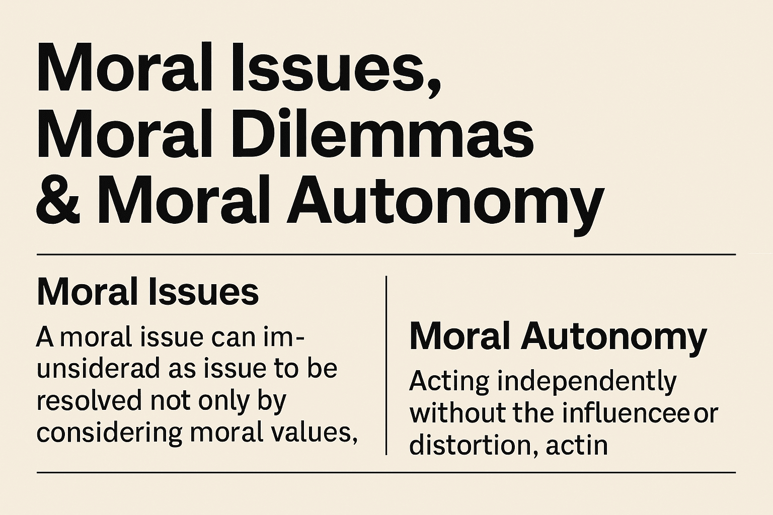 Moral Issues vs. Moral Dilemmas: What’s the Difference and Why It Matters
