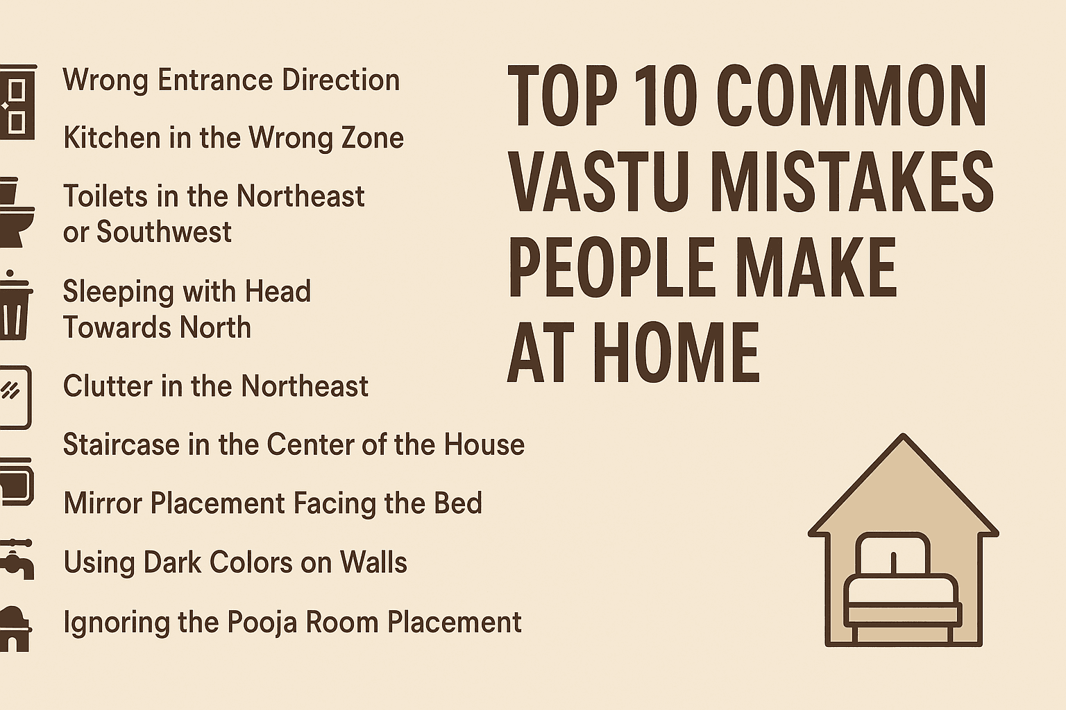 Top 10 Common Vastu Mistakes People Make at Home (with Ex.)