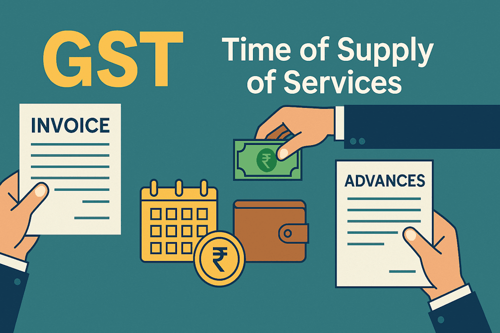 Time of Supply of Services in GST: Rules, Cases & Examples