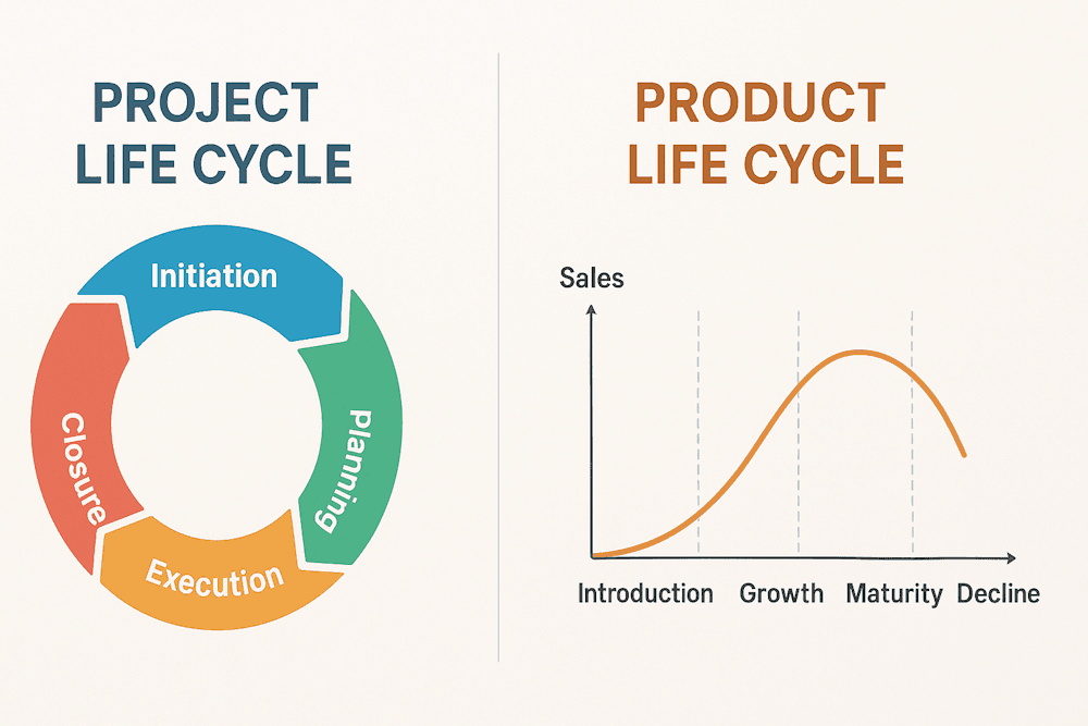 Project Life Cycle vs Product Life Cycle Explained