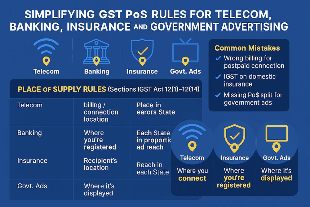 Understanding GST Rules for Telecom, Banking, Insurance &Ads