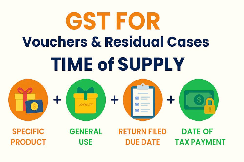 Time of Supply for Vouchers & Residual Cases under GST