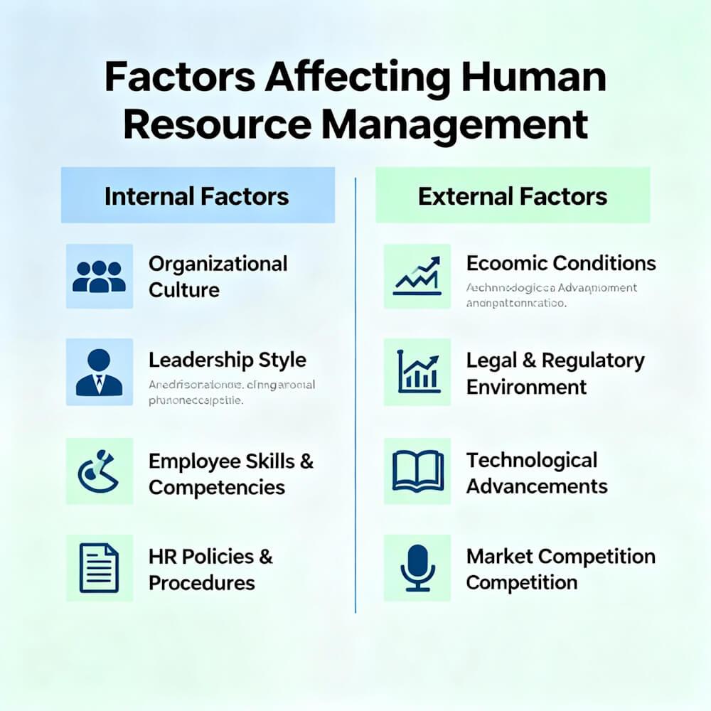 Internal and External Factors Affecting HR Management