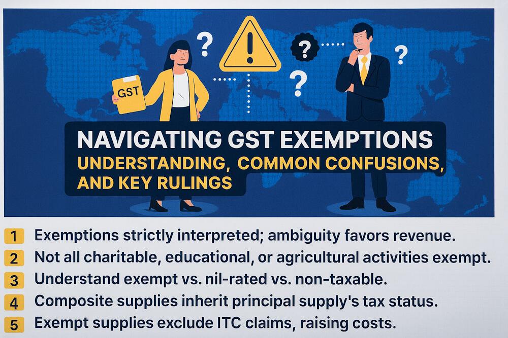Practical Implications & Common Confusions in GST Exemptions