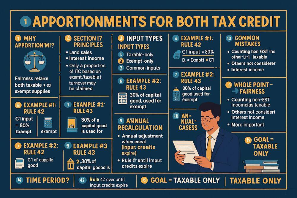 ITC Apportionment for Taxable vs Exempt Supplies (GST Guide)