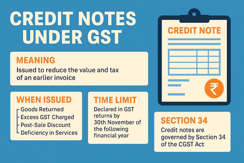 Credit Notes Under GST: Meaning, Rules & Time Limits
