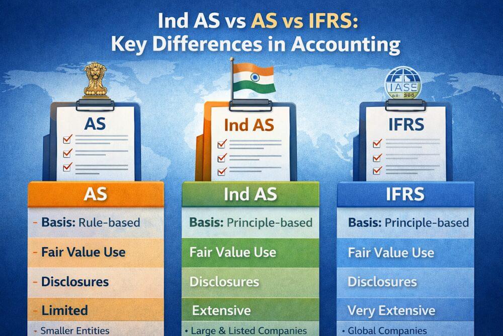 Ind AS vs AS vs IFRS: Key Differences in Accounting