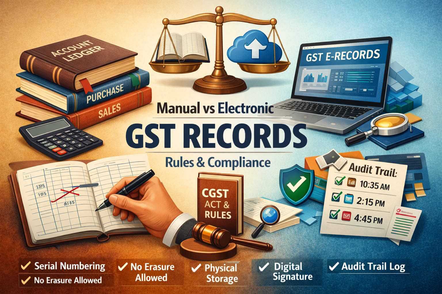 GST Record Format Rules: Electronic & Manual Guide - The Learn Notes